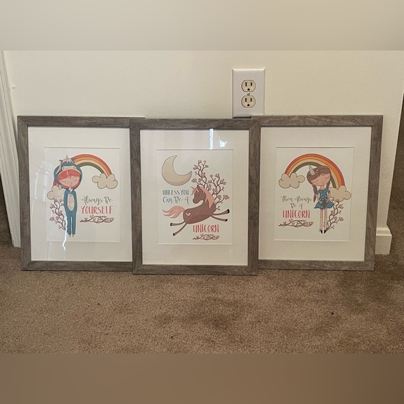 Set of 3 Unicorn prints - Picture 1 of 4